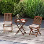 Table d'appoint en bois de teck massif 1/2 pièce, hauteur 28 po, pliable, avec plateau amovible
