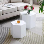 Lot de 2 tables basses gigognes rondes, tables d'appoint modernes pour salon/bureau, balcon/jardin peu encombrant
