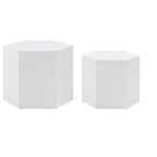 Lot de 2 tables basses gigognes rondes, tables d'appoint modernes pour salon/bureau, balcon/jardin peu encombrant
