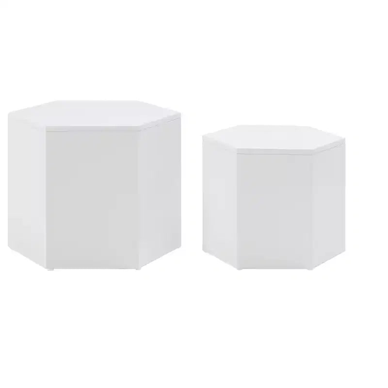 Lot de 2 tables basses gigognes rondes, tables d'appoint modernes pour salon/bureau, balcon/jardin peu encombrant