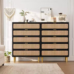 Commode en bois à 4 tiroirs pour chambre à coucher, commode moderne avec poignées encastrées, meuble de rangement pour salon, chambre d'enfant, couloir ou entrée.