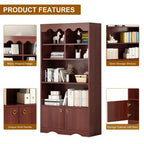 Étagère à 5 niveaux ouverte, Bibliothèque moderne avec portes, Étagère de rangement en bois, Étagères de rangement de 160 cm pour chambre à coucher, salon, bureau