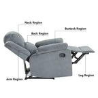 Fauteuil inclinable surdimensionné pour adultes, fauteuil manuel réglable, canapé-lit inclinable pour salon, fauteuil rembourré, marron