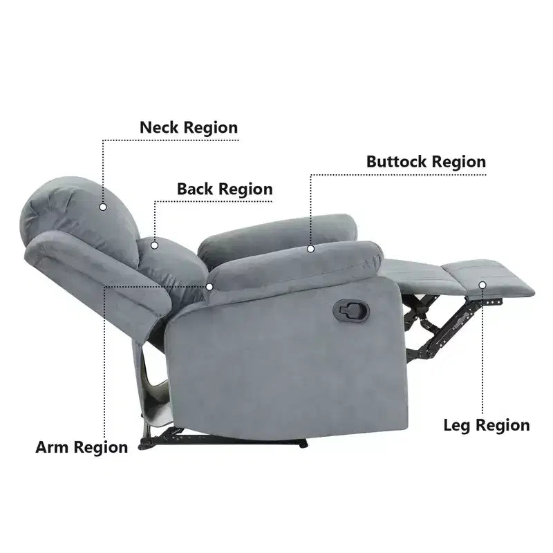 Fauteuil inclinable surdimensionné pour adultes, fauteuil manuel réglable, canapé-lit inclinable pour salon, fauteuil rembourré, marron