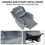 Fauteuil inclinable surdimensionné pour adultes, fauteuil manuel réglable, canapé-lit inclinable pour salon, fauteuil rembourré, marron