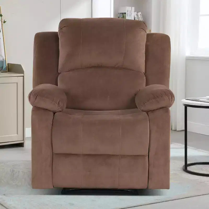 Fauteuil inclinable surdimensionné pour adultes, fauteuil manuel réglable, canapé-lit inclinable pour salon, fauteuil rembourré, marron