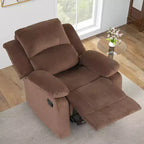 Fauteuil inclinable surdimensionné pour adultes, fauteuil manuel réglable, canapé-lit inclinable pour salon, fauteuil rembourré, marron