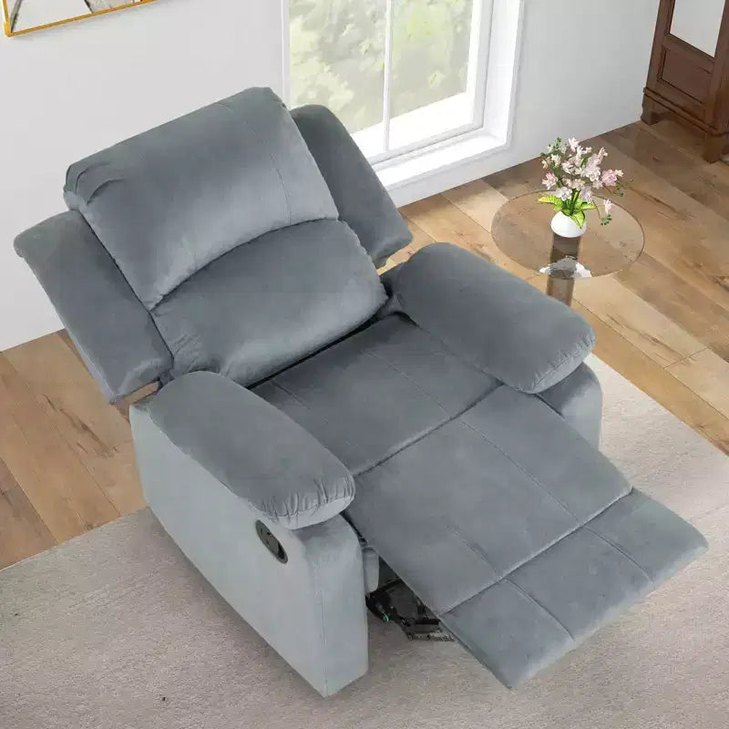 Fauteuil inclinable surdimensionné pour adultes, fauteuil manuel réglable, canapé-lit inclinable pour salon, fauteuil rembourré, marron
