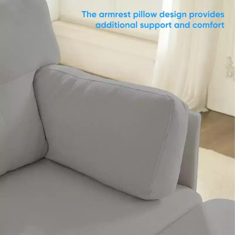 Canapé d'angle modulable et convertible, canapé 4 places rembourré en tissu confortable avec poufs amovibles