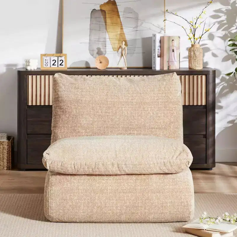 Canapé et fauteuil poire en velours côtelé, confort ultime pour se prélasser et jouer