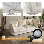 Canapé et méridienne Cloud avec plusieurs oreillers et un design luxueux pour un confort ultime