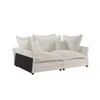 Canapé et méridienne Cloud avec plusieurs oreillers et un design luxueux pour un confort ultime