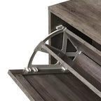 Meuble à chaussures avec 2 tiroirs basculants, Organisateur de chaussures sur pied, Meuble à chaussures étroit et dissimulé pour entrée, couloir, salon