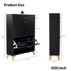 Meuble à chaussures avec 2 tiroirs basculants, Organisateur de chaussures sur pied, Meuble à chaussures étroit et dissimulé pour entrée, couloir, salon