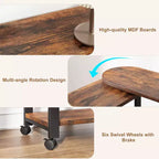 Table d'appoint pivotante à 360° pour canapé, table d'appoint à 2 niveaux avec station de charge, table d'appoint robuste pour salon, chambre, entrée, bureau