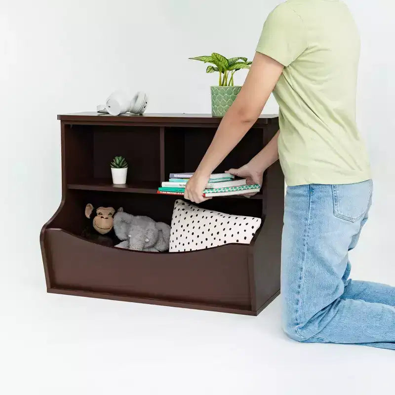 Bibliothèque multifonctionnelle, rangez ou exposez des livres de différentes tailles, étagère de rangement en bois sur pied pour la maison ou le bureau, expresso