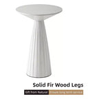 Table de bar Martini ronde, petite, sur pied, avec finition texturée et assemblage rapide, pour les salons ou les chambres, supporte jusqu'à 11,3 kg, blanche.