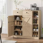 Meubles de rangement multi-usages avec portes et tiroirs, meuble à chaussures étroit avec étagères réglables
