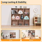 Casier de rangement pour vêtements et chapeaux 2 grands compartiments 6 petits compartiments Organiseur de rangement à domicile en bois non revêtu