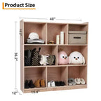 Casier de rangement pour vêtements et chapeaux 2 grands compartiments 6 petits compartiments Organiseur de rangement à domicile en bois non revêtu