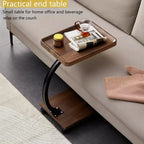 Table d'appoint avec roulettes, Table d'accoudoir de canapé, Plateau TV, Petite table de chevet, Tables d'appoint en C pour salon, chambre, chevet