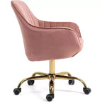 Chaise de bureau pivotante à 360°, en velours, avec dossier haut, hauteur réglable, accoudoirs rembourrés, chaise de bureau moderne