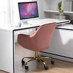 Chaise de bureau pivotante à 360°, en velours, avec dossier haut, hauteur réglable, accoudoirs rembourrés, chaise de bureau moderne