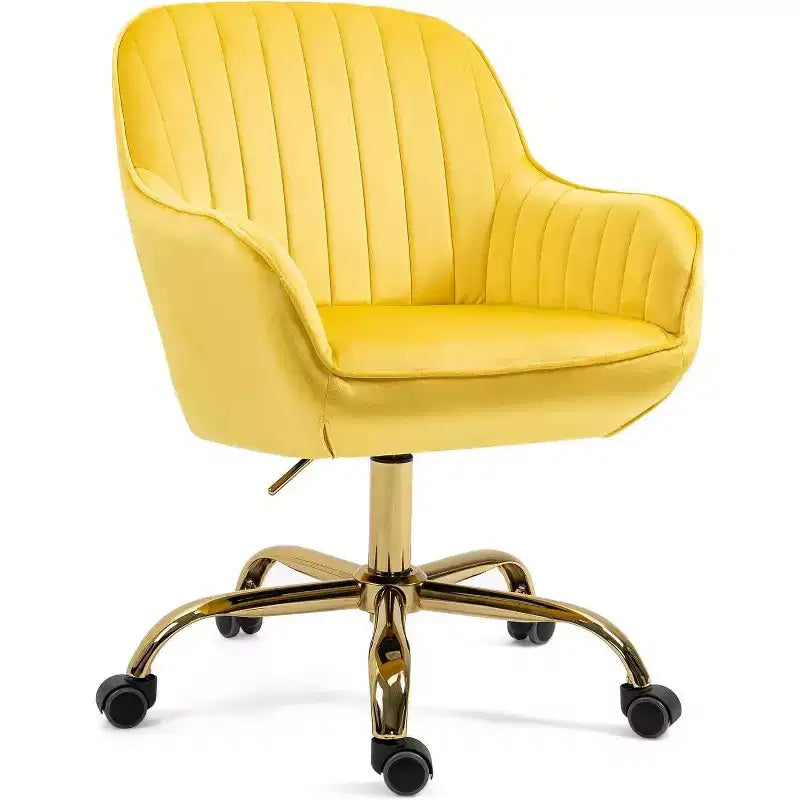 Chaise de bureau pivotante à 360°, en velours, avec dossier haut, hauteur réglable, accoudoirs rembourrés, chaise de bureau moderne
