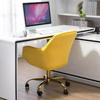 Chaise de bureau pivotante à 360°, en velours, avec dossier haut, hauteur réglable, accoudoirs rembourrés, chaise de bureau moderne
