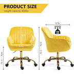 Chaise de bureau pivotante à 360°, en velours, avec dossier haut, hauteur réglable, accoudoirs rembourrés, chaise de bureau moderne