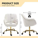 Chaise de bureau pivotante à 360°, en velours, avec dossier haut, hauteur réglable, accoudoirs rembourrés, chaise de bureau moderne