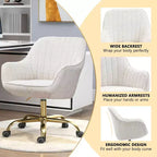Chaise de bureau pivotante à 360°, en velours, avec dossier haut, hauteur réglable, accoudoirs rembourrés, chaise de bureau moderne
