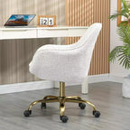 Chaise de bureau pivotante à 360°, en velours, avec dossier haut, hauteur réglable, accoudoirs rembourrés, chaise de bureau moderne