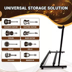Support de guitare pliable 7 places universel multi-guitares pour guitares électriques, acoustiques et basses, rangement compact pour la maison ou le studio