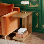 Table d'appoint en C, Table d'appoint en bois, Table de chevet