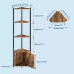 Étagère d'angle à 5 niveaux, étagère murale moderne, luminosité réglable, rangement peu encombrant pour chambre, salon, bureau