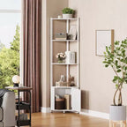 Étagère d'angle à 5 niveaux, étagère murale moderne, luminosité réglable, rangement peu encombrant pour chambre, salon, bureau