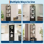 Étagère d'angle à 5 niveaux, étagère murale moderne, luminosité réglable, rangement peu encombrant pour chambre, salon, bureau