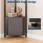Étagère d'angle à 5 niveaux, étagère murale moderne, luminosité réglable, rangement peu encombrant pour chambre, salon, bureau