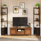 Corner Shelf 5-Tier Modern Wall Mounted Display Rack Adjustable Brightness Space-Saving Storage for Bedroom Living Room Office