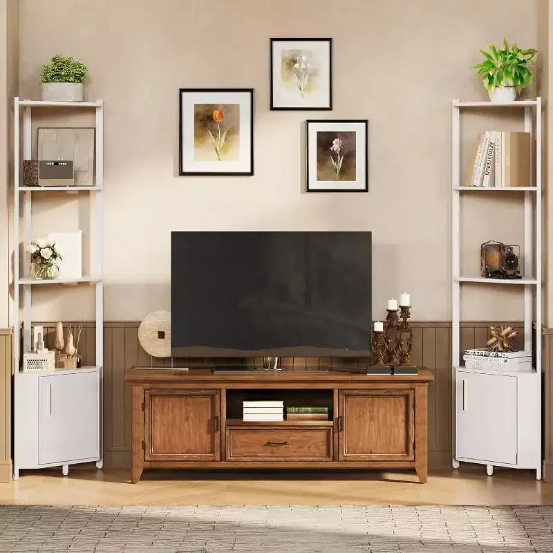 Étagère d'angle à 5 niveaux, étagère murale moderne, luminosité réglable, rangement peu encombrant pour chambre, salon, bureau