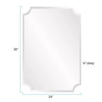Miroir mural décoratif sans cadre festonné transparent