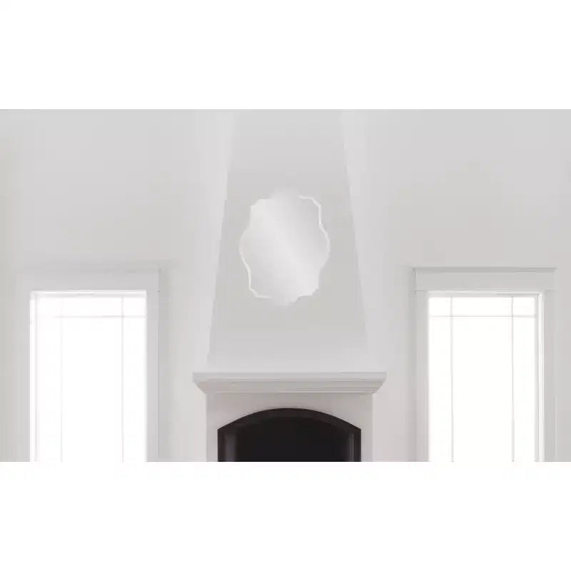 Miroir mural décoratif sans cadre festonné transparent